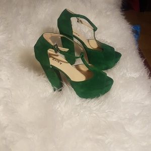 Emerald Green Platform Shoes